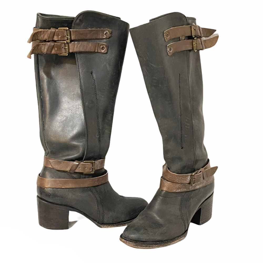 ☆☆SOLD☆FB By Steven Clive Distressed Leather Boots